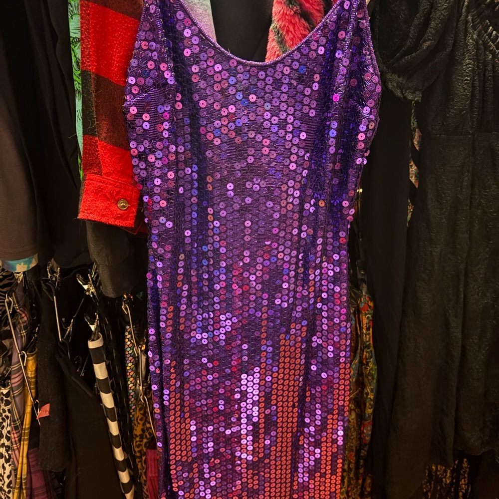 Purple Sequin Dress